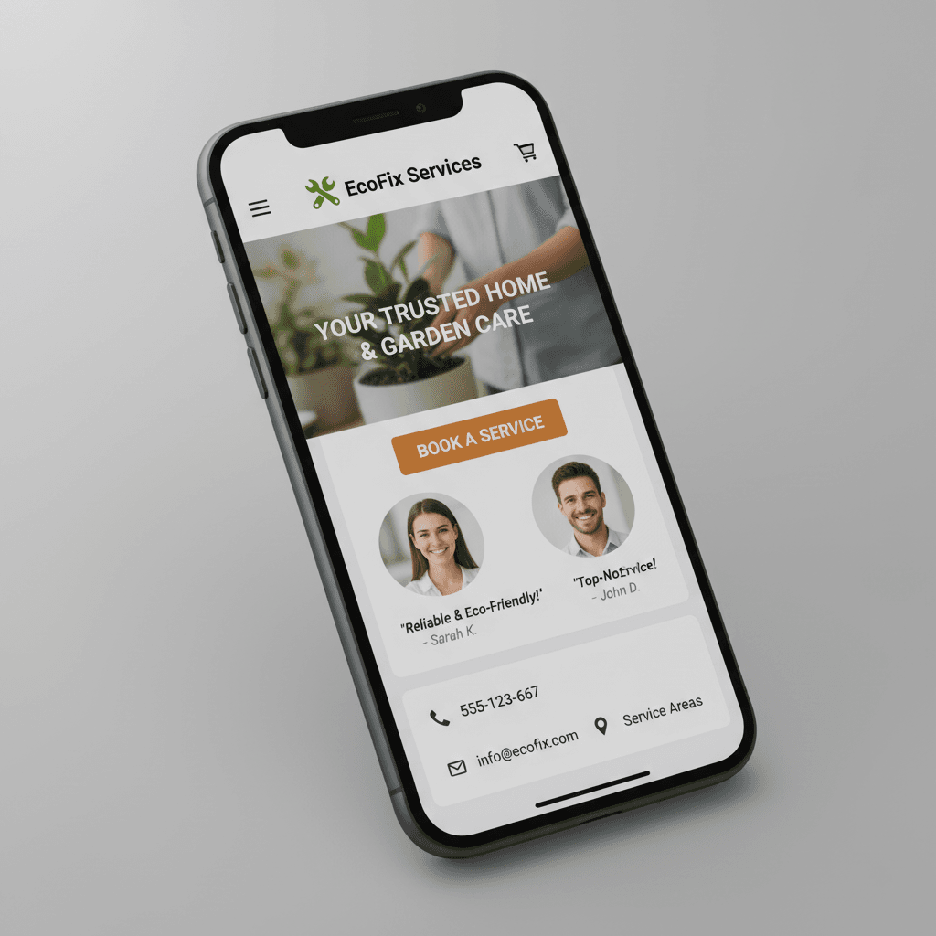 Professional business website with modern design and clear navigation