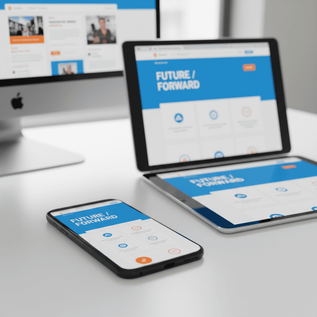 Responsive design across multiple devices showing mobile optimization