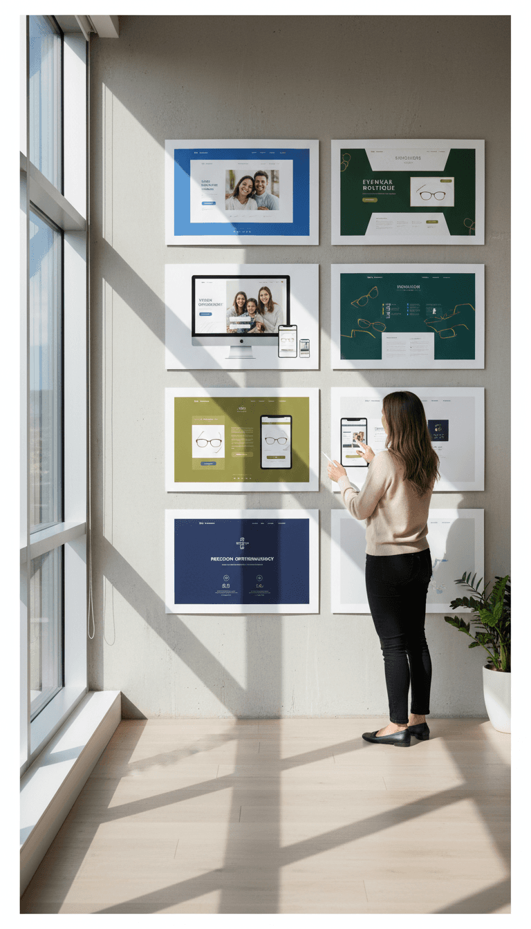 Portfolio collection of diverse website designs for various business types